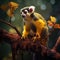 Black capped squirrel monkey  Made With Generative AI illustration