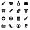 Black Car part and services icons