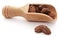 Black cardamom in wooden scoop