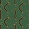 Black Cartoon Scolopendra Isolated on Green Background. Giant Sentipede Animal Icon Seamless Pattern