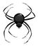 Black Cartoon Spider Isolated