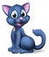 Black Cat Cartoon Pet Kitten Cute Animal Character