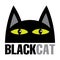 Black Cat Cartoon Vector illustration