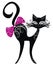 Black cat. Vector illustration
