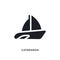 black catamaran isolated vector icon. simple element illustration from transportation concept vector icons. catamaran editable