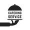 Black catering service emblem