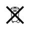 Black caution Trash symbol. For banner, general design print and websites.
