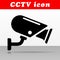 Black cctv vector icon design