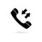 Black Cell logo, Call icon, icon phone tube