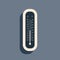 Black Celsius and fahrenheit meteorology thermometers measuring heat and cold icon on grey background. Thermometer