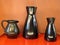 Black ceramics vase