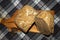 Black cereal bread arranged on a cutting board