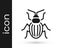 Black Chafer beetle icon isolated on white background. Vector