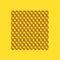 Black Chain Fence icon isolated on yellow background. Metallic wire mesh pattern. Long shadow style. Vector
