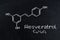 Black chalkboard with the chemical formula of Resveratrol