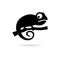Black Chameleon icon, Simple Chameleon logo