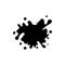 Black chaotic of ink blot. Vector illustration isolated variable figures. Eps 10