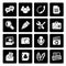 Black Chat Application and communication Icons