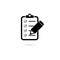 Black Checklist flat icon or logo