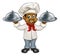 Black Chef Cartoon Character