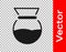 Black Chemex icon isolated on transparent background. Alternative methods of brewing coffee. Coffee culture. Vector