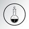 Black chemistry icon. Vector illustration