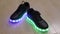 Black child shoes with blinking led sole