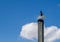 Black chimney white cloud blue sky background image