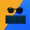 Black Chocolate And Sunglasses Steampunk. Minimalism details fashion
