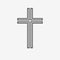 Black christian cross icon. Vector illustration.