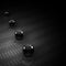 Black chrome balls abstract background