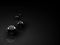 Black chrome balls background