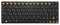 Black chrome modern laptop bluetooth keyboard isolated