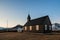 Black church Budakirkja in Snaefellsnes peninsula, Iceland