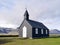 Black church in Budir, Budakirkja. Snaefellsnes Peninsula, Iceland.