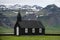 Black Church in the village of Budir, Iceland