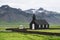 Black Church in the village of Budir, Iceland