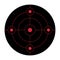 Black circular shooting target