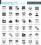 Black classic Data Science, data analysis icons set.