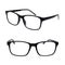 Black classic eyeglasses, optical correction instrument, set and collection