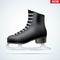 Black classic figure ice skates