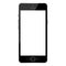 Black classic front view smartphone mobile phone with white empty screen on white background. black Smartphone mobile phone icon.