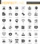 Black classic Human productivity web icons set.