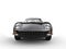 Black classic sports car - front view