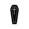 Black classical coffin simple icon