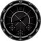 Black clock with aggressive design