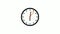 Black clock animated on white background