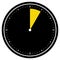 Black Clock Symbol: 5 Seconds, 5 Minutes or 1 Hour