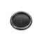 Black clothing button isolated