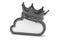 Black cloud icon. 3D rendering.